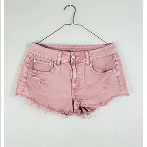 American Eagle ✨Pink Low Rise Stretch Denim Booty Shorts✨ thumbnail 3