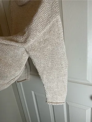 Zara Asymmetric Knit Sweater Size Small Cream / Off-White thumbnail 6