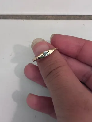 Gold Minimalist Diamond Dome Ring Size none thumbnail 2