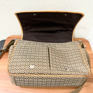 Vintage Y2K COACH F77004 Brown Signature Hudson Commuter Messenger Laptop Bag thumbnail 6