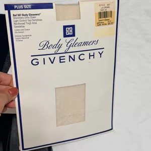 Vintage Christian Dior, Givenchy Pantyhose Lot 3 Pairs Black Dot Lace Shimmer‎ thumbnail 4