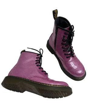 Dr. Martens 1460 Pink Glitter Boots Lace-Up Size 6 Womens EU 37 thumbnail 1