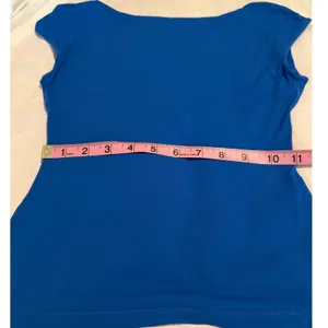 SUUKSESS Royal Blue Open Back Cap Sleeve Top XS Boat Neck Stretchy Bodycon thumbnail 3