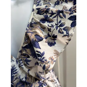 Hello Molly Dress Sz L Blue Floral Ruffle Wrap Flutter Sleeve‎ Summer Sundress thumbnail 2