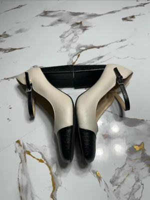 Adrienne Vittadini Two-Tone Block Heel Mary Janes - Black & Cream thumbnail 6