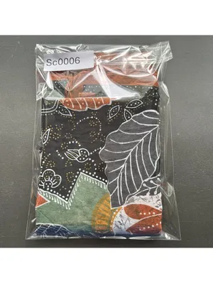 Vintage Accessory Street Oscar De La Renta Leaf Pattern Cotton Scarf thumbnail 14