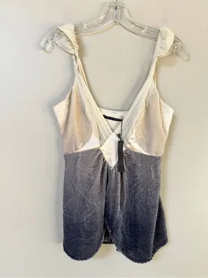 Y2K Fairycore Festival Romantic Ombre Velvet Whimsigoth Baby Doll Top sz XXS thumbnail 2
