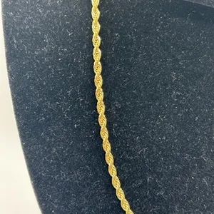 Mens Rope Chain 3mm 20 Inch Real Gold Bold Miami Plated Street Solid New thumbnail 3