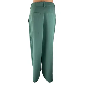 Abercrombie & Fitch Women's Green Pleated High Rise Wide Leg Dress Pants Size 30 thumbnail 2