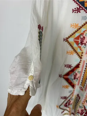 Johnny Was 3J Workshop Embroidered Isadora Tunic Top Women’s Sz L thumbnail 6