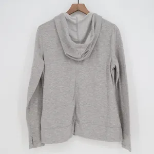 Free2B Free Country Womens Heather Gray Full Zip Hoodie Thumbholes Size L thumbnail 5
