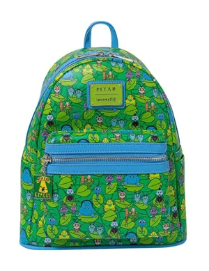 Loungefly Disney Pixar A Bug's Life Mini Backpack PT Flea Charm NWT Green thumbnail 1