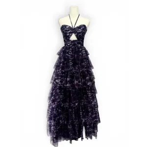 NWT Jovani 40423 Purple Floral Tiered Strapless Gown Size‎ 4 Prom Pageant Formal thumbnail 5