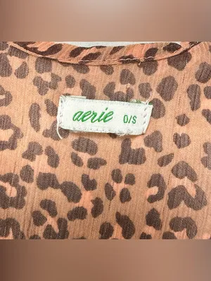 aerie Brown Leopard Print Swim Coverup thumbnail 3