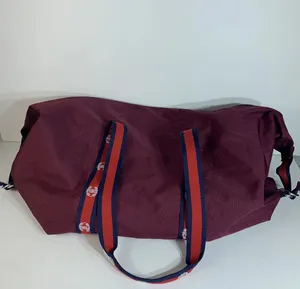 VICTORIA'S SECRET MAROON ORCHID DUFFLE TRAVEL TOTE BAG 18" x 15" x 7" thumbnail 2