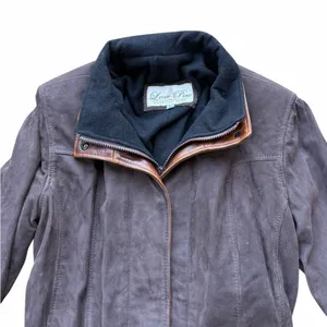Women's Lone Pine 100% Leather Suede Lambskin Brown Field Jacket Coat Made USA thumbnail 7