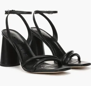 NEW $130 Sam Edelman Kia Block Heel Ankle Strap Sandal 9 M, BLACK thumbnail 1