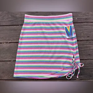 Target Pride Women's Asymmetrical Rainbow Striped Pull On Casual Mini Skirt|Sz:M thumbnail 12
