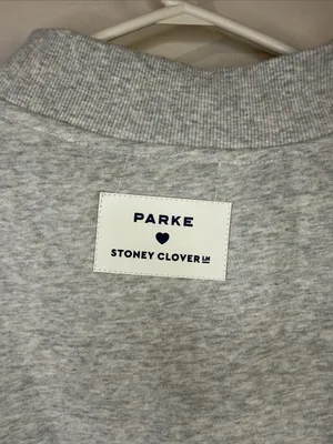 PARKE x Stoney Clover Lane Gray Gingham Sweatshirt L/XL thumbnail 4