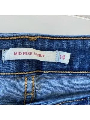 Levis Mid Rise Skinny Jeans‎ Womens 14M Medium Wash Blue Denim W32 L32 thumbnail 5