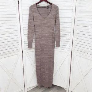 Victoria's Secret Moda International Knit Sweater Maxi Dress Mauve Pink‎ Small thumbnail 8