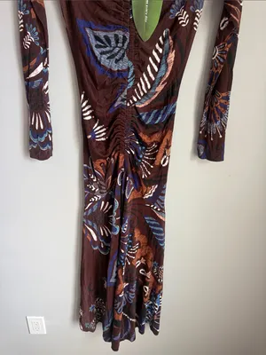 NWT FARM Rio Delicate Garden Long Sleeve Maxi Dress XS thumbnail 7