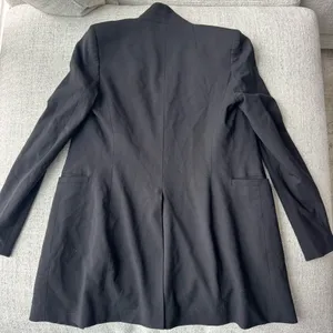 Aritzia Babaton Wool Blazer Black Single Button Tailored Longline Size 4 thumbnail 5