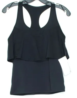 NWT Fabletics Womens Tank Top Ashlynn Racerback Athletic Activewear Black XS EI thumbnail 1