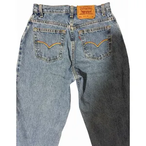 Levi's 551 Relaxed Fit Tapered Leg‎ Classic Blue Denim Jeans Women's Size 8 Med thumbnail 4