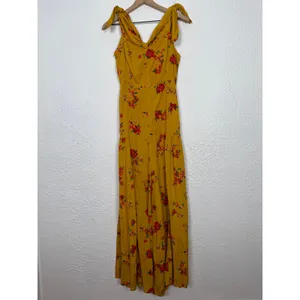 Anthropologie Londonderry Wide Leg Jumpsuit Yellow Floral Size 4 thumbnail 3
