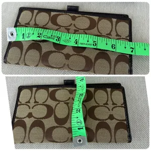 Coach Ashley Signature Jacquard Trifold‎ Wallet W/Checkbook Insert Y2K Vintage thumbnail 12