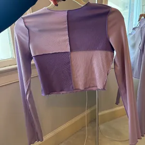 Purple Checkered Crop Top thumbnail 1
