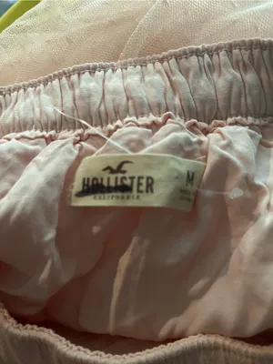 Hollister Pink Swiss Dot Tulle Mini Skirt Medium Balletcore Coquette Romantic thumbnail 4