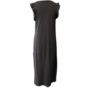 Universal Threads Flutter Sleeve Midi Maxi Dress Gray Women S Cotton Knit Pockets thumbnail 3