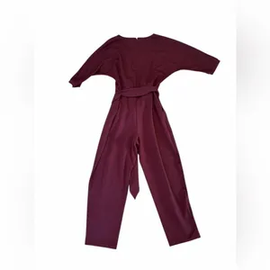 Anthropologie Sutton‎ Ponte Deep Purple Jumpsuit size large thumbnail 5
