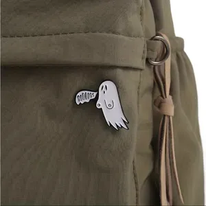 1pc‎ Ghost White Enamel Pin, Brooch Lapel Badge Cartoon Gothic Zinc Alloy Funky thumbnail 7