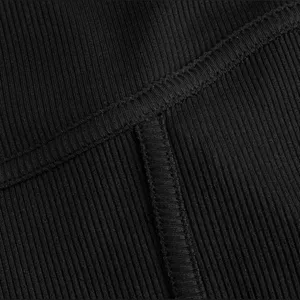 CIDER Solid Wide Leg Corset Rib Jumpsuit Black Minimalist Chic Vibe Size Large thumbnail 11