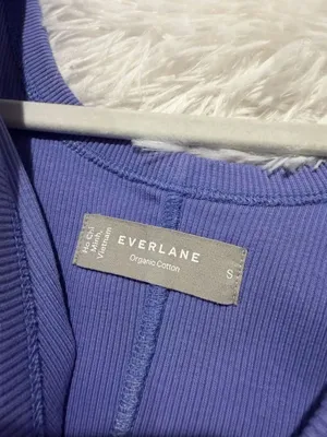 Everlane Organic Cotton Tank Rib Midi Dress in Purple Small thumbnail 7