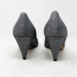 [Jigsaw] London Gray Spotted Print Round Toe Cone Shaped Heels Size 40 US 10 thumbnail 6