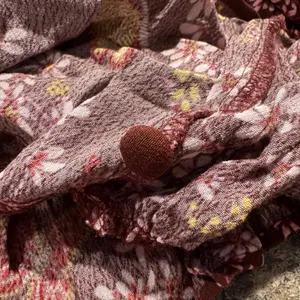 Madewell Womens‎ Top Butterfly Sanctuary Wrap Tie Sleeve Burgundy Size 0 thumbnail 4