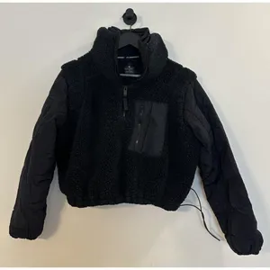 FREE PEOPLE Movement Scenic Route Solid 1/2 Zip in Black Size X-Small thumbnail 4