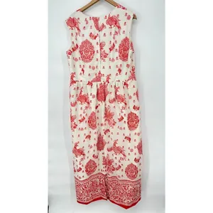 Vintage Lady Lewis Maxi Dress XL Peacock Toile‎ Cottagecore Peacock Romantic thumbnail 10