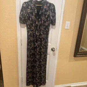Astr The Label Floral Mock Neck Maxi Dress Sz L thumbnail 8