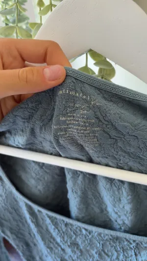 free people Blue lace long sleeve top thumbnail 2