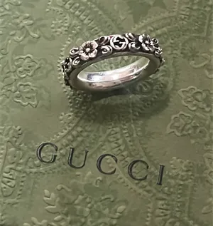 Interlocking G Flower Ring Ag925 thumbnail 7