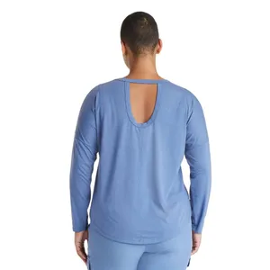 NWT All In Motion Womens Leggings-Friendly Long Sleeve Top 90612561 Blue XL thumbnail 4