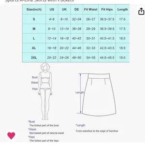 Women's Athletic Tennis Skorts with Pockets Built-in Shorts Golf Active Skirts M thumbnail 2