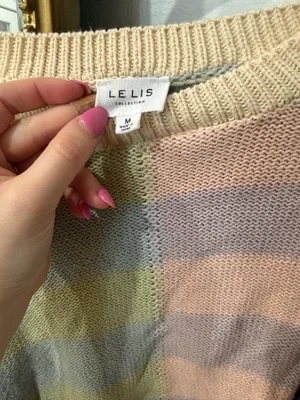 Malibu Skyye Cropped Pastel Sweater Multiple Size M thumbnail 3