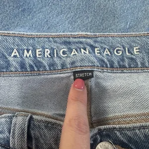 American Eagle 90s Low Rise Skinny Kick Jeans Womens 4Long Raw Hem Stretch Boho thumbnail 6