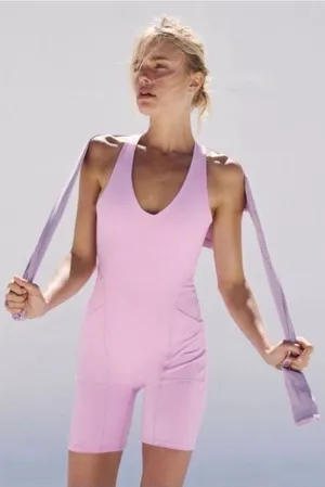Free People NWT Here On Out Runsie Romper FP movement thumbnail 1